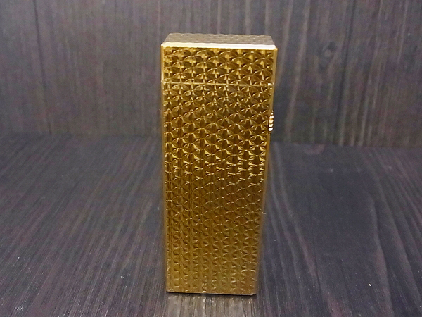 実際に弊社で買取させて頂いたdunhill/ダンヒル ガスライター スリムスクエア ゴールドの画像 1枚目
