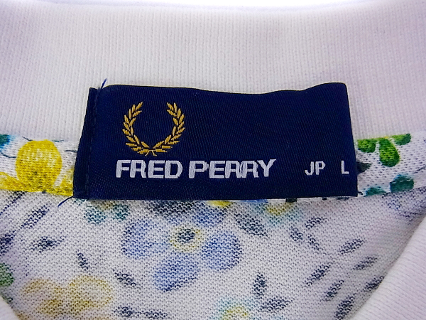 実際に弊社で買取させて頂いたFRED PERRY/フレッドペリー 総柄/花柄 花柄ポロシャツ Lの画像 2枚目