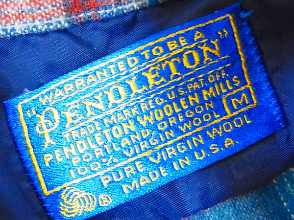 実際に弊社で買取させて頂いたPENDLETON/ペンドルトン ウール長袖チェックシャツ 青系/Mの画像 2枚目