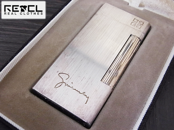 実際に弊社で買取させて頂いたGIVENOHY/ジバンシィ ローラ式ガスライター 四角/シルバー