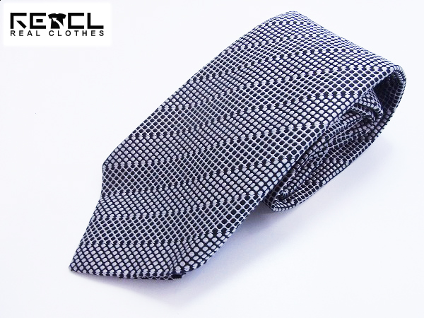 実際に弊社で買取させて頂いたBVLGARI/ブルガリ シルクネクタイ ドット柄 ブラック×ホワイト