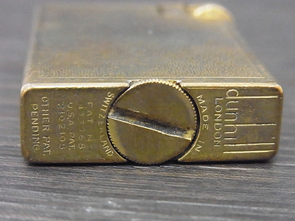 実際に弊社で買取させて頂いたdunhill London/ダンヒル ヴィンテージオイルライター 金の画像 2枚目