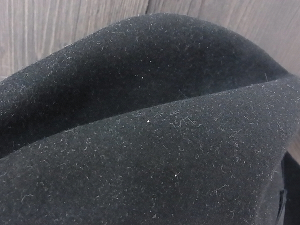 実際に弊社で買取させて頂いたボルサリーノ ラビットウール ファーフェルト兎中折れハット 黒の画像 8枚目