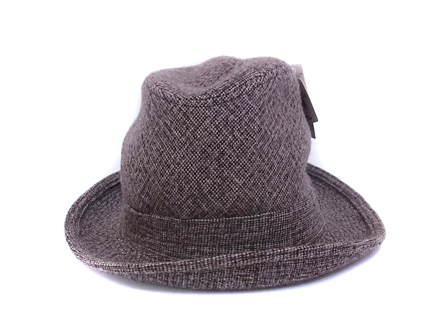 実際に弊社で買取させて頂いたBorsalino/ボルサリーノ ウール 中折ハット ブラウン 日本製の画像 4枚目