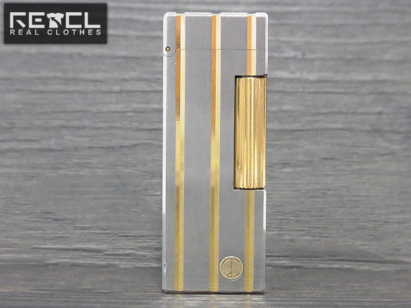 実際に弊社で買取させて頂いたdunhill/ダンヒル ゴールドストライプ柄 コンビ ガスライター