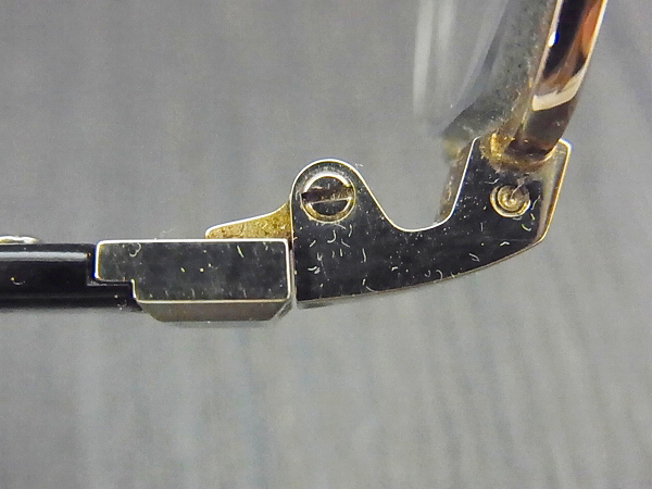 実際に弊社で買取させて頂いたBVLGARI/ブルガリ オーバル/メガネフレーム 金×黒 2024T-482の画像 5枚目