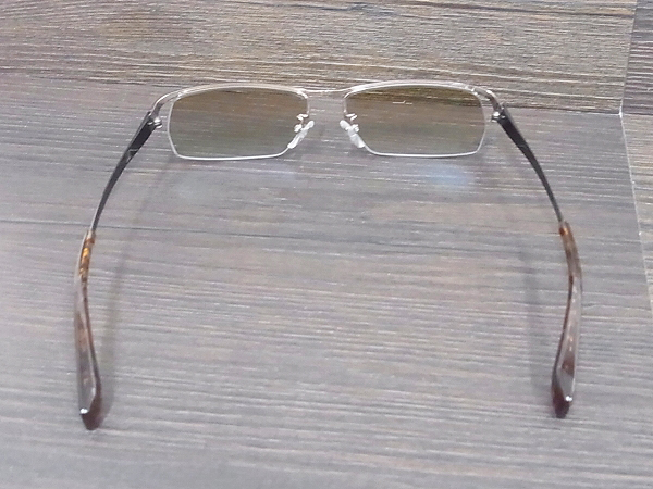 実際に弊社で買取させて頂いたdunhill/ダンヒル スクエア メガネフレーム ライトブラウン 512の画像 2枚目
