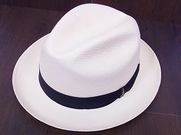 実際に弊社で買取させて頂いたBorsalino/ボルサリーノ 麦わら帽子/パナマハット リボン付き Lの画像 8枚目