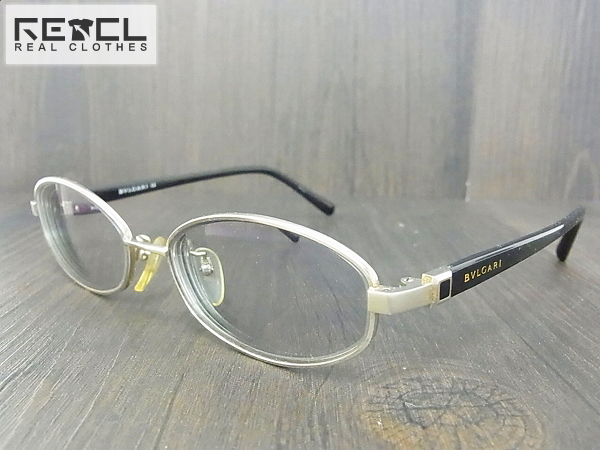 実際に弊社で買取させて頂いたBVLGARI/ブルガリ オーバル/メガネフレーム 金×黒 2024T-482