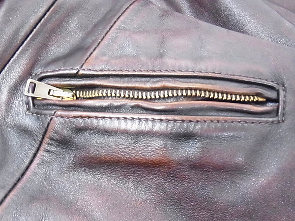 実際に弊社で買取させて頂いたGOLDEN GOOSE/ゴールデングース レザージャケット ブラウン Mの画像 8枚目