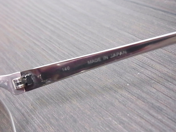 実際に弊社で買取させて頂いたdunhill/ダンヒル スクエア メガネフレーム ライトブラウン 512の画像 5枚目