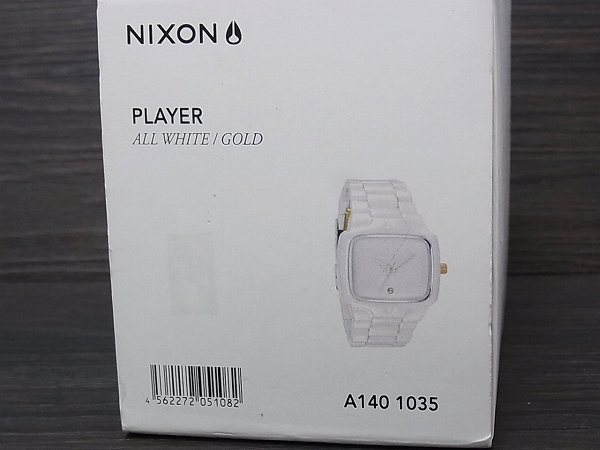 実際に弊社で買取させて頂いた【10万↑】NIXON PLAYER オールホワイト 1Pダイヤ A140-1035の画像 9枚目