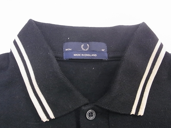 実際に弊社で買取させて頂いたFRED PERRY/フレッドペリー ラインポロシャツ 英国製 M12N/38の画像 6枚目