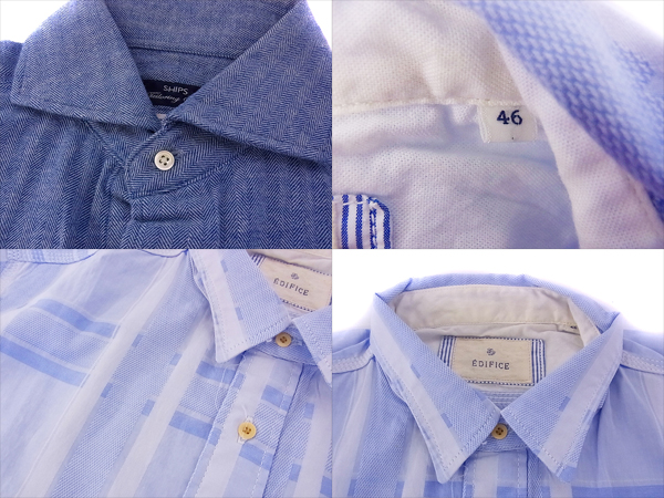 実際に弊社で買取させて頂いたエディフィス/シップス他 ポロシャツ/長袖シャツ等 8点セットの画像 3枚目