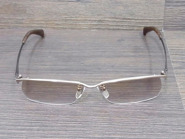 実際に弊社で買取させて頂いたdunhill/ダンヒル スクエア メガネフレーム ライトブラウン 512の画像 1枚目