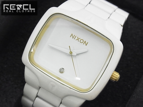 実際に弊社で買取させて頂いた【10万↑】NIXON PLAYER オールホワイト 1Pダイヤ A140-1035