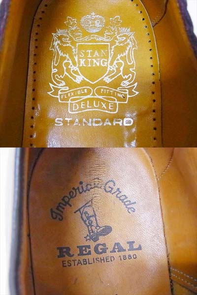 実際に弊社で買取させて頂いたREGAL/リーガル DELUXE/デラックス Uチップ シューズ 2点セットの画像 6枚目