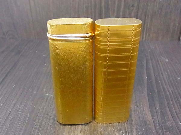 実際に弊社で買取させて頂いたCartier/カルティエ スリムガスライター トリニティ 金/2点SETの画像 1枚目