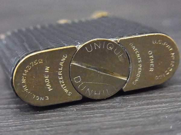 実際に弊社で買取させて頂いたdunhill ビンテージ 1920年代 革巻きダブルホイールライターの画像 2枚目