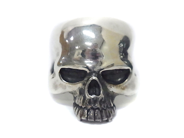 実際に弊社で買取させて頂いたクレイジーピッグ【6.4万↑】ラージエビルスカルリング 16号の画像 1枚目