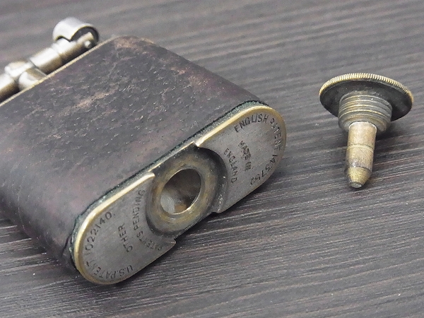 実際に弊社で買取させて頂いたdunhill ビンテージ 1920年代 革張り ダブルホイールライターの画像 7枚目