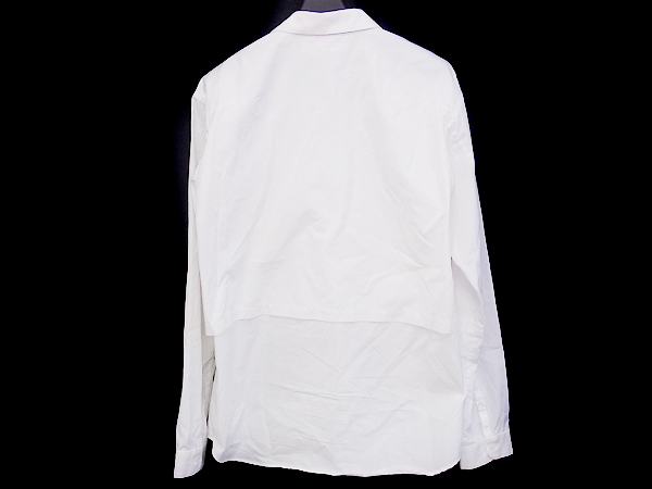 実際に弊社で買取させて頂いたETHOSENS/エトセンス 長袖 無地 コットンシャツ ホワイトの画像 1枚目