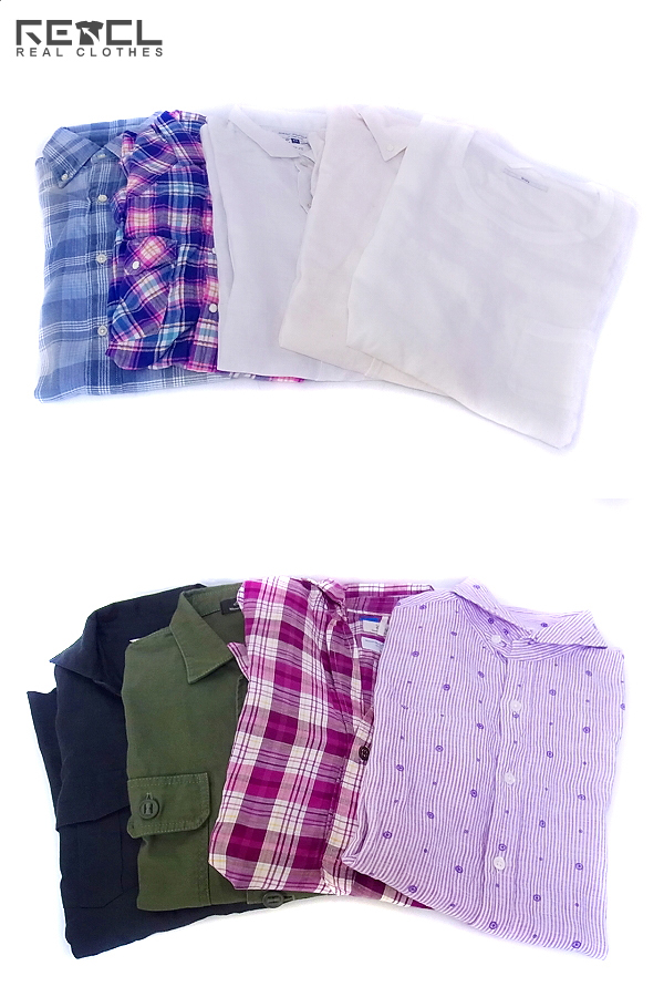 実際に弊社で買取させて頂いたエディフィス/シップス等 Tシャツ/チェック柄シャツ等 9点SET