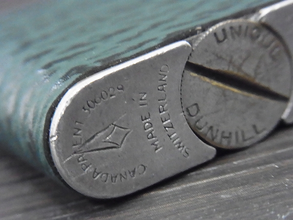 実際に弊社で買取させて頂いたダンヒル 革貼り ビンテージ 1920年代 ダブルホイールライターの画像 6枚目