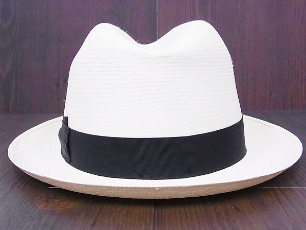 実際に弊社で買取させて頂いたBorsalino/ボルサリーノ 麦わら帽子/パナマハット リボン付き Lの画像 2枚目