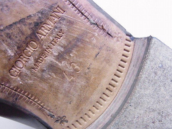 実際に弊社で買取させて頂いたGiorgio Armani/ジョルジオ アルマーニ メダリオンシューズ 43の画像 6枚目