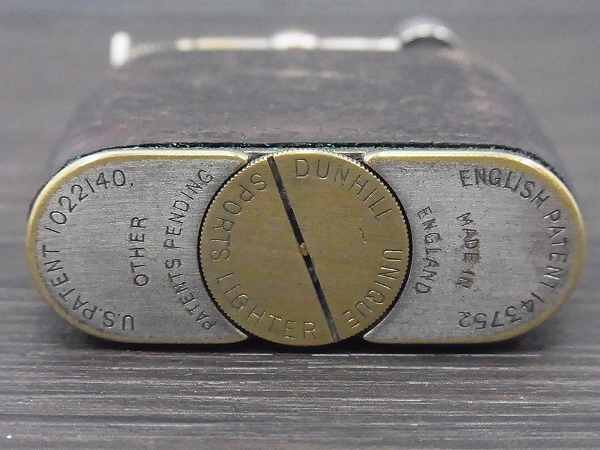 実際に弊社で買取させて頂いたdunhill ビンテージ 1920年代 革張り ダブルホイールライターの画像 3枚目