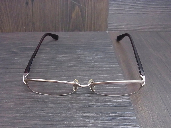 実際に弊社で買取させて頂いたBVLGARI/ブルガリ ハーフリム型 眼鏡フレーム ブラウン系 2042Tの画像 1枚目