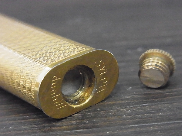 実際に弊社で買取させて頂いたdunhill/ダンヒル SYLPH ビンテージ 初期型オイルライター 金の画像 7枚目