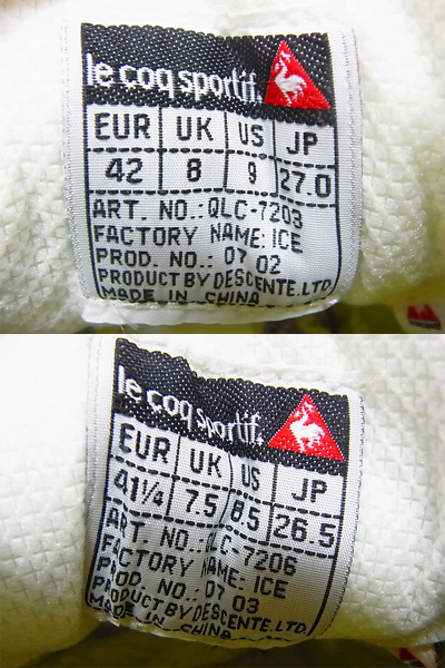 実際に弊社で買取させて頂いたルコックスポルティフ 総柄スニーカー/布ぞうり 3点セットの画像 1枚目