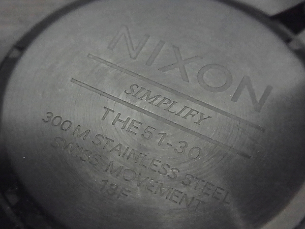 実際に弊社で買取させて頂いたNIXON/ニクソン THE51-31 TIDE クォーツ ブラック A058-001の画像 5枚目