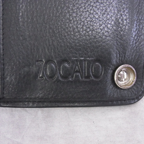 実際に弊社で買取させて頂いたZOCALO/ソカロ シャークスキン ウォレット/長財布 ブラックの画像 5枚目