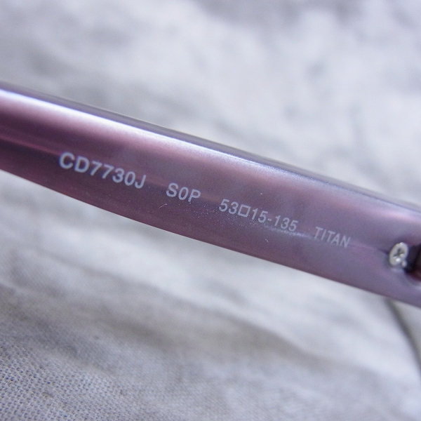 実際に弊社で買取させて頂いたChristian Dior/ディオール メガネフレーム フルリム チタン CD7730Jの画像 5枚目