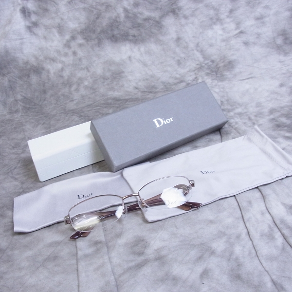 実際に弊社で買取させて頂いたChristian Dior/ディオール メガネフレーム ハーフリム チタン CD7733Jの画像 7枚目