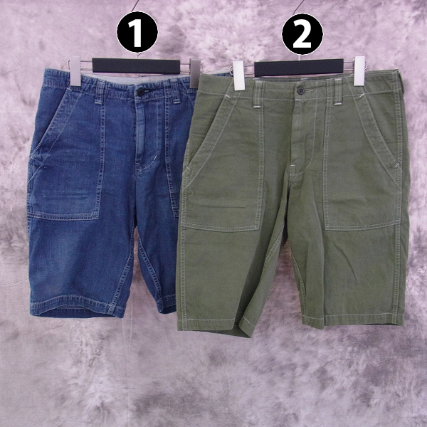 実際に弊社で買取させて頂いたBLUE BLUE/ブルーブルー デニムショーツ チノショーツ 2点SETの画像 1枚目