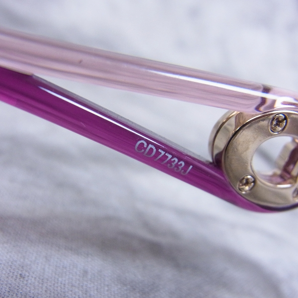 実際に弊社で買取させて頂いたChristian Dior/ディオール メガネフレーム ハーフリム チタン CD7733Jの画像 5枚目