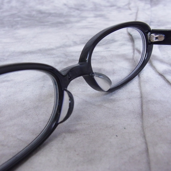 実際に弊社で買取させて頂いた白山眼鏡店/ハクサンガンキョウテン メガネフレーム 度入り フルリム ブラック の画像 3枚目