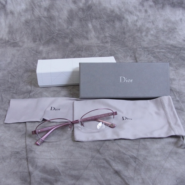 実際に弊社で買取させて頂いたChristian Dior/ディオール メガネフレーム ハーフリム チタン CD7723Jの画像 6枚目