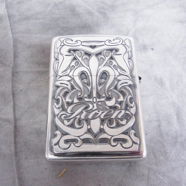 実際に弊社で買取させて頂いたZIPPO/ジッポー Roen/ロエン-ZP001 DEEP ETCHING SV 2016年製の画像 2枚目