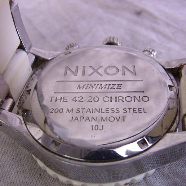 実際に弊社で買取させて頂いたNIXON/ニクソン 42-20 クロノ A037-898【動作未確認】の画像 3枚目