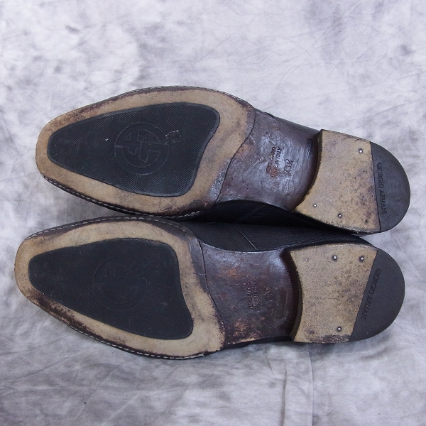 実際に弊社で買取させて頂いたGIORGIO ARMANI/ジョルジオアルマーニ プレーン レザーシューズ/43.5の画像 2枚目