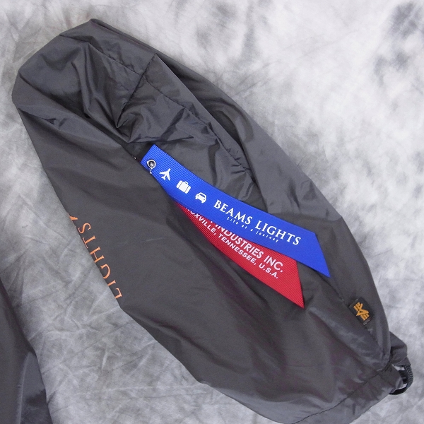 実際に弊社で買取させて頂いた☆ALPHA INDUSTRIES× BEAMS LIGHTS/アルファ×ビームス 別注 パッカブルMA-1 sizeLの画像 4枚目