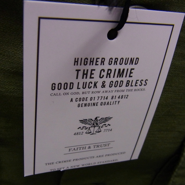 実際に弊社で買取させて頂いた☆CRIMIE/クライミー JOE MILITARY ARMY S/S ミリタリー/切替半袖シャツ Lの画像 6枚目