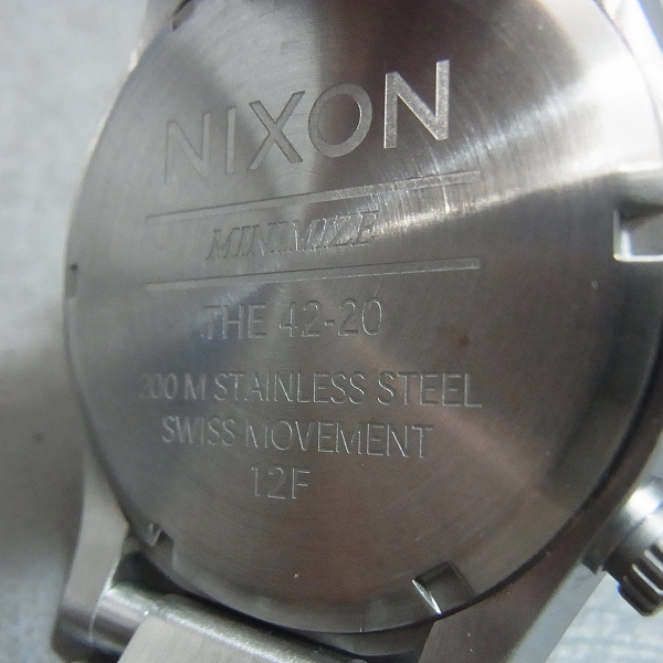 実際に弊社で買取させて頂いた★NIXON/ニクソン THE42-20 TIDE/タイド 腕時計 クウォーツ/A035-100【動作未確認】の画像 3枚目