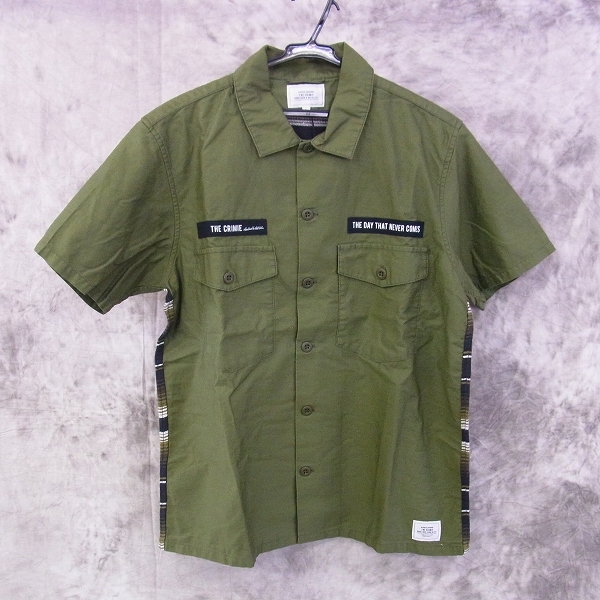 実際に弊社で買取させて頂いた☆CRIMIE/クライミー JOE MILITARY ARMY S/S ミリタリー/切替半袖シャツ L