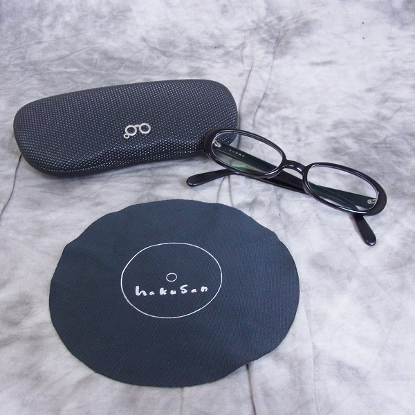 実際に弊社で買取させて頂いた白山眼鏡店/ハクサンガンキョウテン メガネフレーム 度入り フルリム ブラック の画像 7枚目